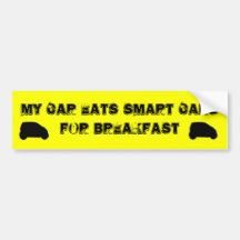 Mein Auto isst intelligente Autos zum Frühstück Auto Sticker