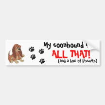Mein Coonhound ist… ALLER DAS Auto Sticker