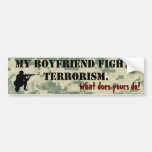 Mein Freund kämpft Terrorismus Autosticker