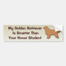 Mein golden retriever ist intelligenter autoaufkleber