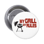 Mein Grill meine Regeln Anstecknadelbutton