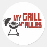 Mein Grill meine Regeln Aufkleber