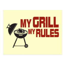 Mein Grill meine Regeln Postkarte