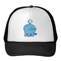 mein Haustierzyklop-Monsterblau Retromütze