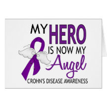 Mein Held ist meine Engelcrohns Krankheit Grußkarte
