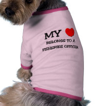 Mein Herz gehört einem FISCHEREI-OFFIZIER Hunde Shirt