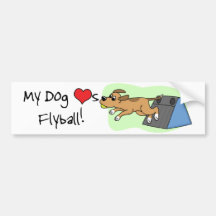 Mein HundeLieben Flyball Stoßaufkleber Autosticker