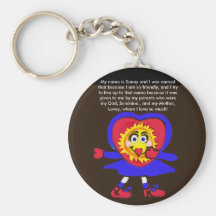 Mein Name ist - Keychain sonnig Schlüsselanhänger