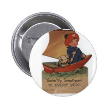 Mein Schatz im Hafen Anstecknadelbutton
