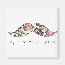 mein Schnurrbart ist Vintager Magnet Magnete