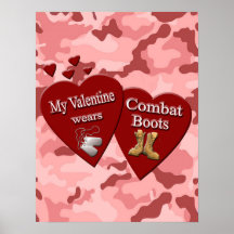 Mein Valentinsgruß trägt Kampf-Stiefel-Plakat