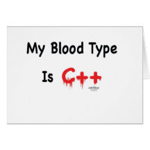 Meine Blutgruppe ist c++ Grußkarten
