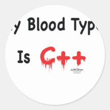 Meine Blutgruppe ist c++ Sticker