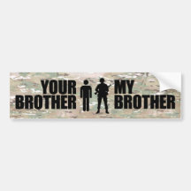 Meine Bruder-Aufschläge im Militär Autosticker