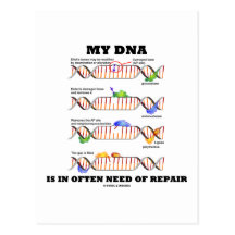Meine DNA ist häufig im Bedarf der Reparatur (DNA- Postkarte