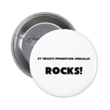 MEINE Gesundheits-Werbeaktion-Spezialist FELSEN! Anstecknadelbutton