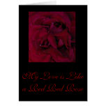 Meine Liebe ist wie eine rote Rote Rose Grußkarte