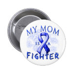 Meine Mamma ist ein Kämpfer-Blau Anstecknadelbuttons