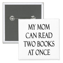 Meine Mamma kann zwei Bücher sofort lesen Anstecknadelbuttons