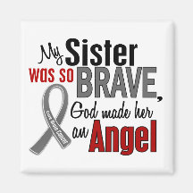 Meine Schwester ist ein Hirntumor des Engels-1 Kühlschrankmagnet