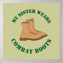 Meine Schwester trägt Kampf-Stiefel - Plakat