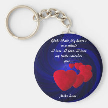 Meines Herzens in einem Whirl Keychain Schlüsselbänder