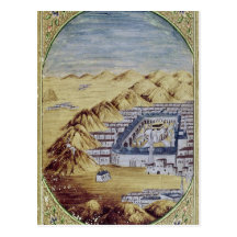 Mekka umgeben durch die Berge von Arafa Postkarte