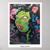 Melbourne-Straßen-Kunstplakat