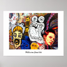 Melbourne-Straßen-Kunstplakat