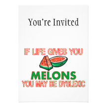 Melon Dyslexia Invitation