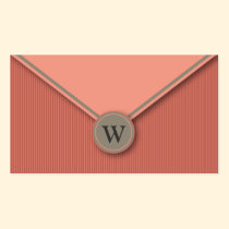 Melone-Monogramm-elegante Umschlag-Visitenkarten visitenkarten