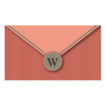Melone-Monogramm-elegante Umschlag-Visitenkarten