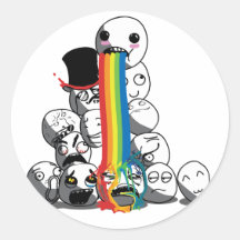 Meme stellt Regenbogen-Abzeichen gegenüber Aufkleber