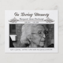 Memoriam im liebevolles Gedächtnis-Begräbnis- Foto Bedruckte Flyer