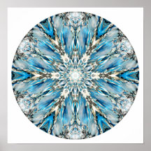 Mendenhall Gletscher-Mandala-Plakat