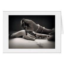 Mendhi Hennastrauch-Gruß-Karte (mit Grenze)