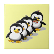 Menge der Pinguine Keramikkachel