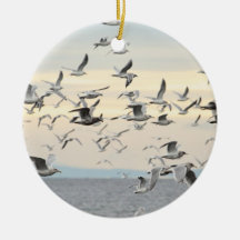 Menge des Seemöwe-Fotos Weihnachtsornament