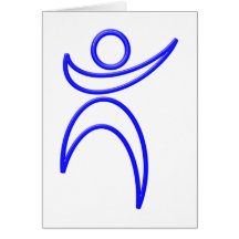 Mensch Bewegung human movement Grußkarte