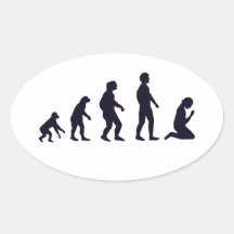 MENSCHLICHE EVOLUTION, Zahlen, Geschenke Ovale Aufkleber