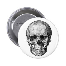 Menschlicher Schädel-Knopf Anstecknadelbutton