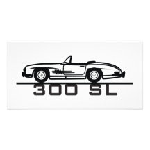 Mercedes 300 SL Cabrio Foto Karten Vorlage