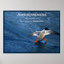 Merganser-Enten-motivierend Plakat