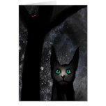 Merkwürdige alien-Katzen-Karte