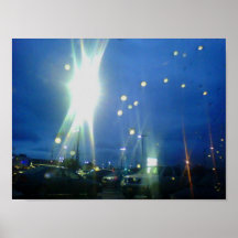 Merkwürdige Lichter der Nacht Plakatdruck
