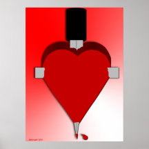 Messer durch das Herz-Plakat