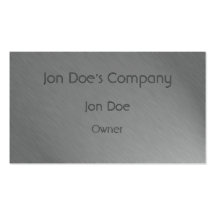 Metal style business card visitenkarte