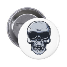 Metall Schädel Totenkopf metal skull Button