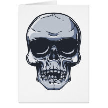 Metall Schädel Totenkopf metal skull Grußkarten