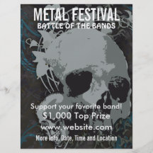 Metallfestival-Musik-Flyer